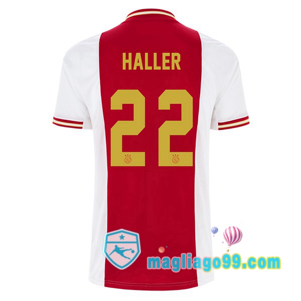 Magliago - Passione Maglie Thai Affidabili Basso Costo Online Shop | Maglia Calcio AFC Ajax (Haller 22) Prima Bianco Rosso 2022/2023