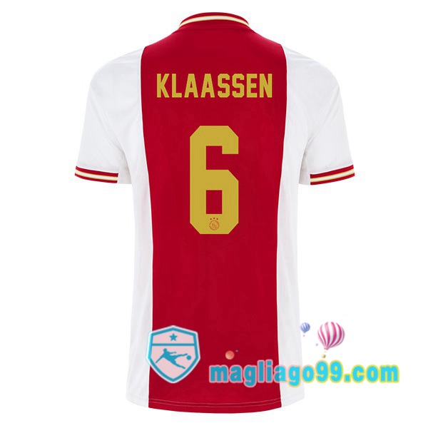 Magliago - Passione Maglie Thai Affidabili Basso Costo Online Shop | Maglia Calcio AFC Ajax (Klaassen 6) Prima Bianco Rosso 2022/2023