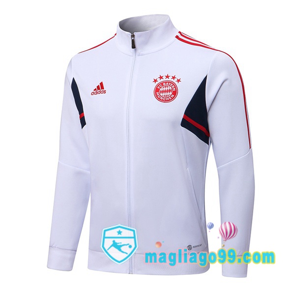 Magliago - Passione Maglie Thai Affidabili Basso Costo Online Shop | Giacca Calcio Bayern Monaco Bianco 2022/2023
