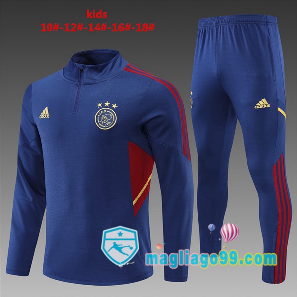 Magliago - Passione Maglie Thai Affidabili Basso Costo Online Shop | Tuta da Allenamento AFC Ajax Bambino Blu Royal 2022/2023