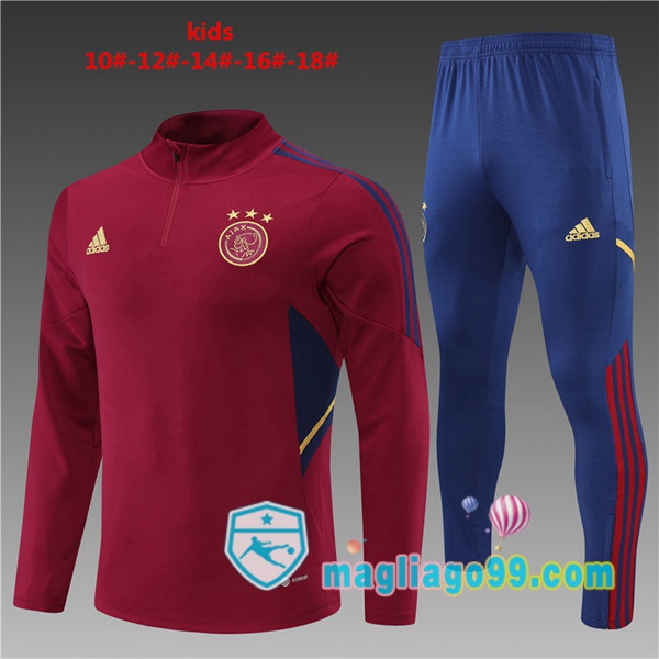 Magliago - Passione Maglie Thai Affidabili Basso Costo Online Shop | Tuta da Allenamento AFC Ajax Bambino Rosso 2022/2023