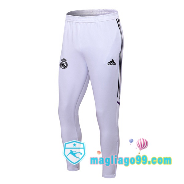 Magliago - Passione Maglie Thai Affidabili Basso Costo Online Shop | Pantaloni Da Allenamento Real Madrid Bianco 2022/2023