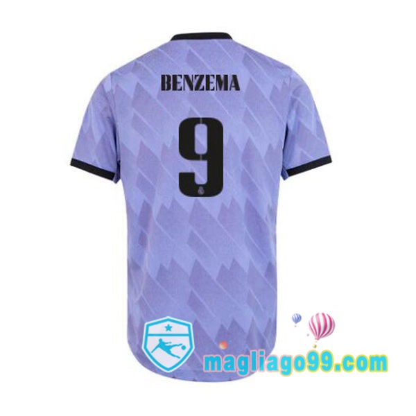 Magliago - Passione Maglie Thai Affidabili Basso Costo Online Shop | Maglia Calcio Real Madrid (Benzema 9) Seconda Porpora 2022/2023