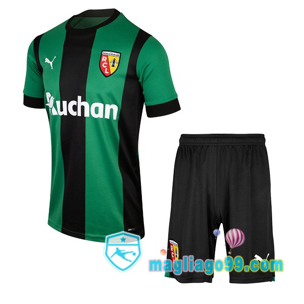 Magliago - Passione Maglie Thai Affidabili Basso Costo Online Shop | Maglia Calcio RC Lens Bambino Seconda Verde Nero 2022/2023