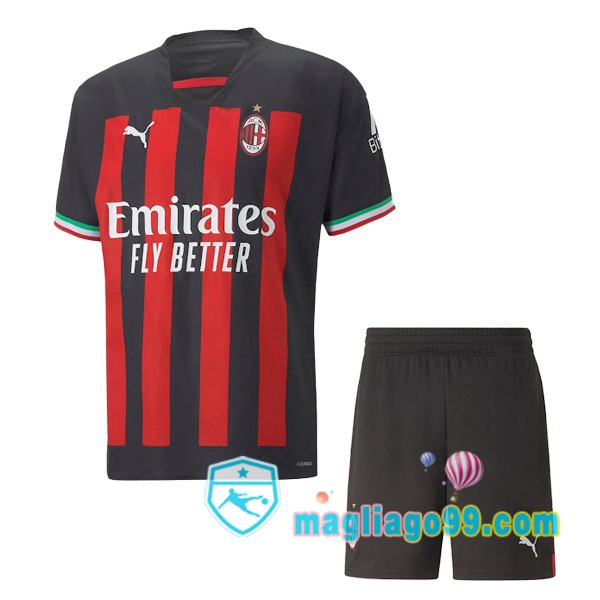 Magliago - Passione Maglie Thai Affidabili Basso Costo Online Shop | Maglia Calcio AC Milan Bambino Prima Rosso 2022/2023