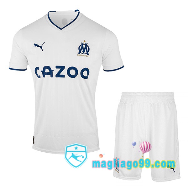 Magliago - Passione Maglie Thai Affidabili Basso Costo Online Shop | Maglia Calcio Marsiglia OM Bambino Prima Bianco 2022/2023