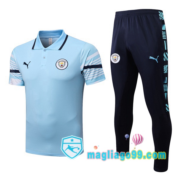 Magliago - Passione Maglie Thai Affidabili Basso Costo Online Shop | Manchester City Polo Maglia Uomo + Pantaloni Blu 2022/2023