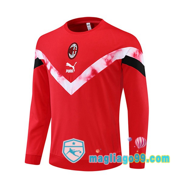 Magliago - Passione Maglie Thai Affidabili Basso Costo Online Shop | Felpe Allenamento AC Milan Rosso 2022/2023