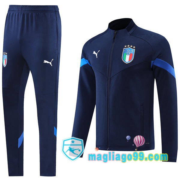 Magliago - Passione Maglie Thai Affidabili Basso Costo Online Shop | Giacca Da Allenamento Italia Blu Royal 2022/2023