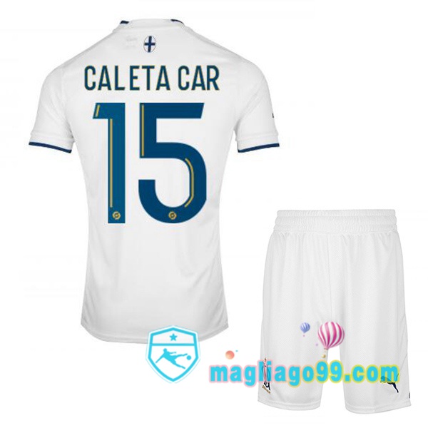 Magliago - Passione Maglie Thai Affidabili Basso Costo Online Shop | Maglia Calcio Marsiglia OM (CALETA CAR 15) Bambino Prima Bianco 2022/2023