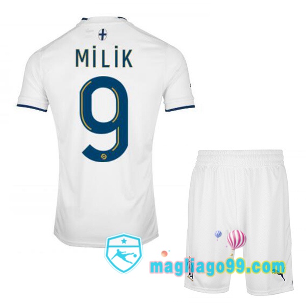 Magliago - Passione Maglie Thai Affidabili Basso Costo Online Shop | Maglia Calcio Marsiglia OM (MILIK 9) Bambino Prima Bianco 2022/2023