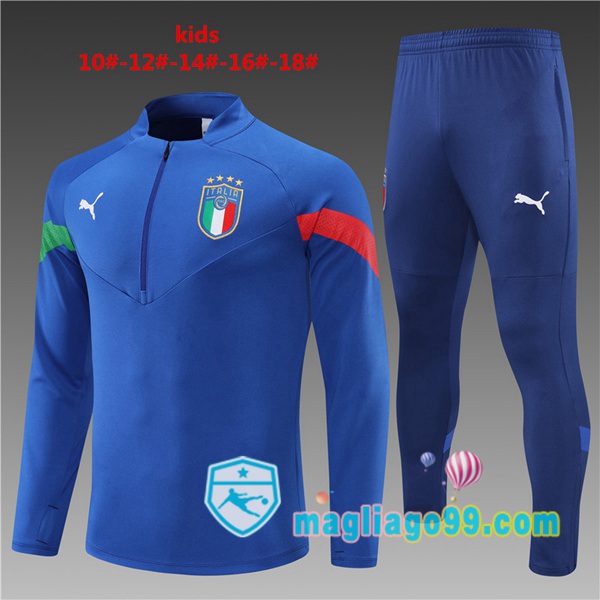 Magliago - Passione Maglie Thai Affidabili Basso Costo Online Shop | Tuta da Allenamento Italia Bambino Blu 2022/2023