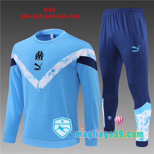 Magliago - Passione Maglie Thai Affidabili Basso Costo Online Shop | Tuta da Allenamento Marsiglia OM Bambino Blu 2022/2023