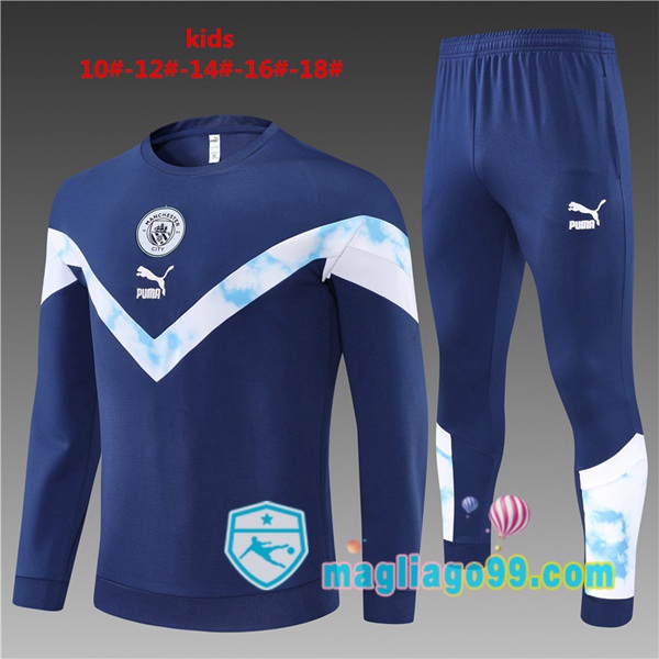 Magliago - Passione Maglie Thai Affidabili Basso Costo Online Shop | Tuta da Allenamento Manchester City Bambino Blu Royal 2022/2023