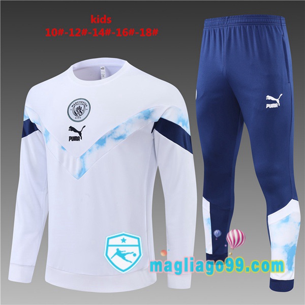 Magliago - Passione Maglie Thai Affidabili Basso Costo Online Shop | Tuta da Allenamento Manchester City Bambino Bianco 2022/2023