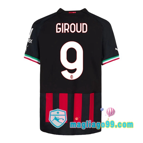 Magliago - Passione Maglie Thai Affidabili Basso Costo Online Shop | Maglia Calcio AC Milan (GIROUD 9) Prima Rosso 2022/2023