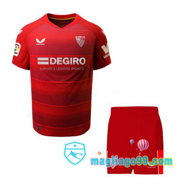 Magliago - Passione Maglie Thai Affidabili Basso Costo Online Shop | Maglia Calcio Sevilla FC Bambino Seconda Rosso 2022/2023