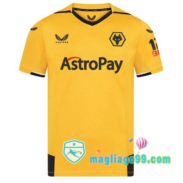 Magliago - Passione Maglie Thai Affidabili Basso Costo Online Shop | Maglia Calcio Wolves Prima Giallo 2022/2023