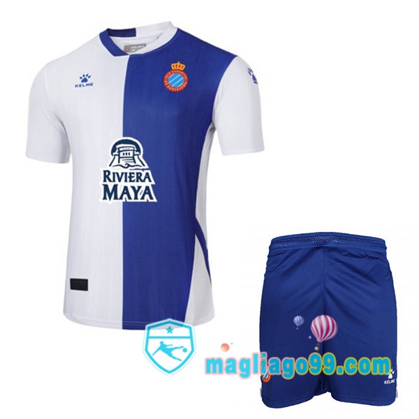 Magliago - Passione Maglie Thai Affidabili Basso Costo Online Shop | Maglia Calcio FC RCD Espanyol Bambino Terza Blu Bianco 2022/2023