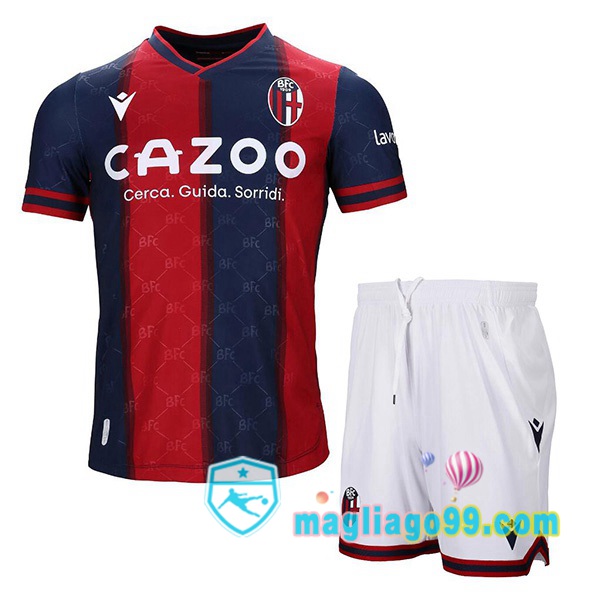 Magliago - Passione Maglie Thai Affidabili Basso Costo Online Shop | Maglia Calcio Bologna Bambino Prima Rosso Blu 2022/2023