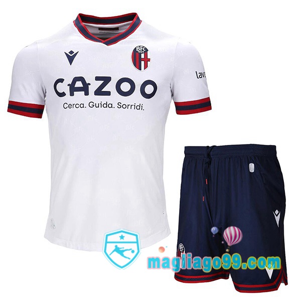 Magliago - Passione Maglie Thai Affidabili Basso Costo Online Shop | Maglia Calcio Bologna Bambino Seconda Bianco 2022/2023