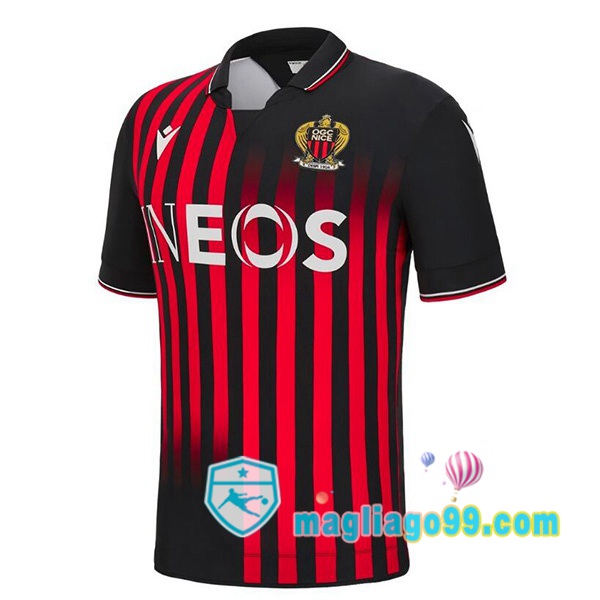 Magliago - Passione Maglie Thai Affidabili Basso Costo Online Shop | Maglia Calcio OGC Nice Prima Nero Rosso 2022/2023