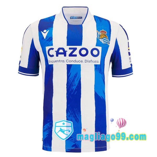 Magliago - Passione Maglie Thai Affidabili Basso Costo Online Shop | Maglia Calcio Real Sociedad Prima Blu Bianco 2022/2023