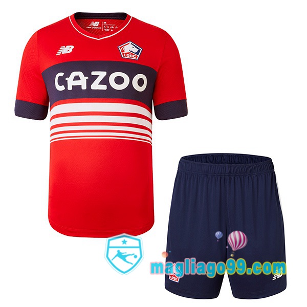 Magliago - Passione Maglie Thai Affidabili Basso Costo Online Shop | Maglia Calcio Lille OSC Bambino Prima Rosso 2022/2023