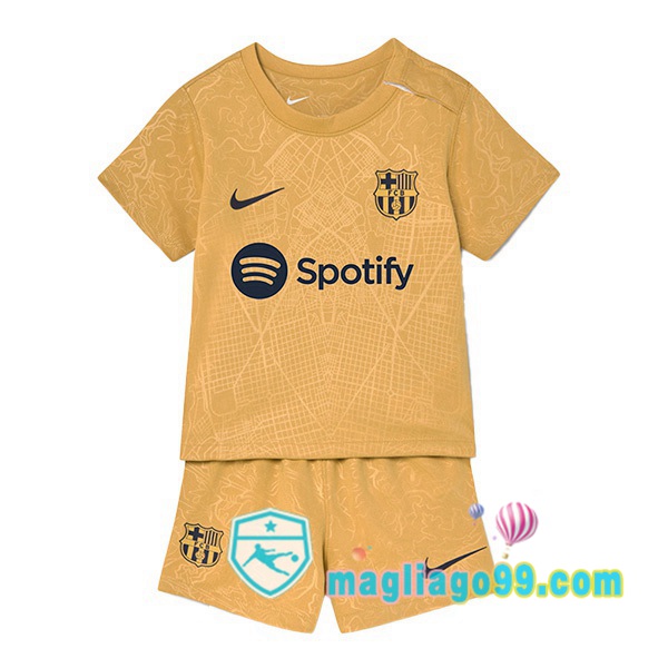 Magliago - Passione Maglie Thai Affidabili Basso Costo Online Shop | Maglia Calcio FC Barcellona Bambino Seconda Giallo 2022/2023