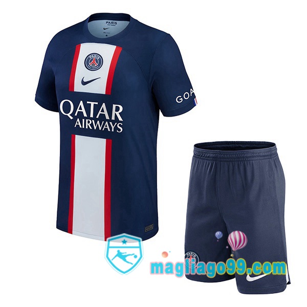 Magliago - Passione Maglie Thai Affidabili Basso Costo Online Shop | Maglia Calcio Paris PSG Bambino Prima Blu Royal 2022/2023