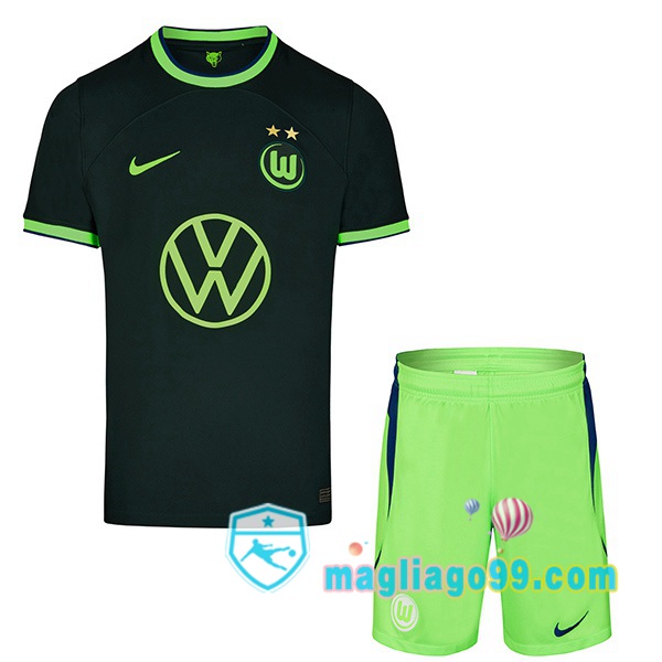 Magliago - Passione Maglie Thai Affidabili Basso Costo Online Shop | Maglia Calcio Vfl Wolfsburg Bambino Seconda Nero 2022/2023