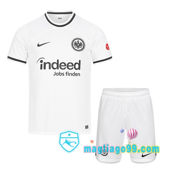 Magliago - Passione Maglie Thai Affidabili Basso Costo Online Shop | Maglia Calcio Eintracht Frankfurt Bambino Prima Bianco 2022/2023