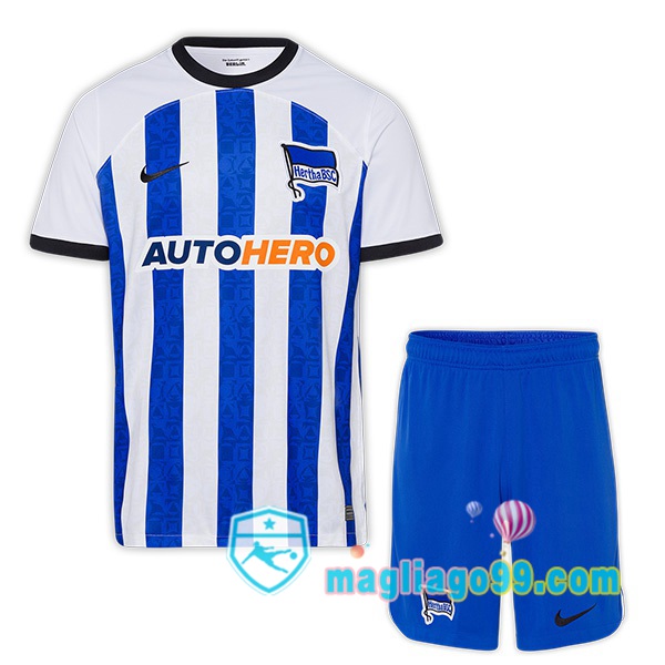 Magliago - Passione Maglie Thai Affidabili Basso Costo Online Shop | Maglia Calcio Hertha BSC Bambino Prima Blu Bianco 2022/2023