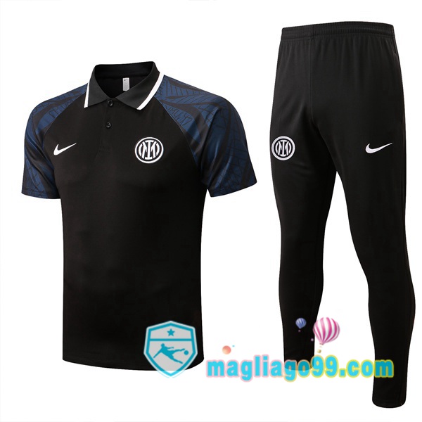 Magliago - Passione Maglie Thai Affidabili Basso Costo Online Shop | Inter Milan Polo Maglia Uomo + Pantaloni Nero 2022/2023