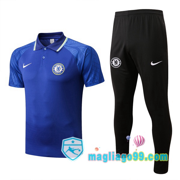 Magliago - Passione Maglie Thai Affidabili Basso Costo Online Shop | FC Chelsea Polo Maglia Uomo + Pantaloni Blu 2022/2023