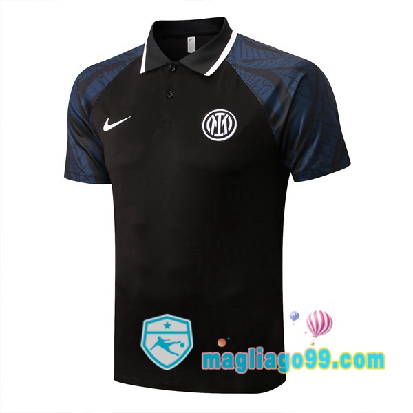 Magliago - Passione Maglie Thai Affidabili Basso Costo Online Shop | Inter Milan Polo Maglia Uomo Nero 2022/2023