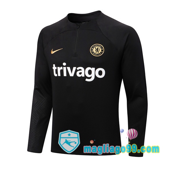 Magliago - Passione Maglie Thai Affidabili Basso Costo Online Shop | Felpe Allenamento FC Chelsea Nero 2022/2023
