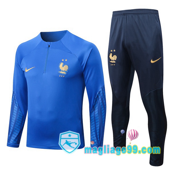 Magliago - Passione Maglie Thai Affidabili Basso Costo Online Shop | Tuta da Allenamento Francia Blu 2022/2023