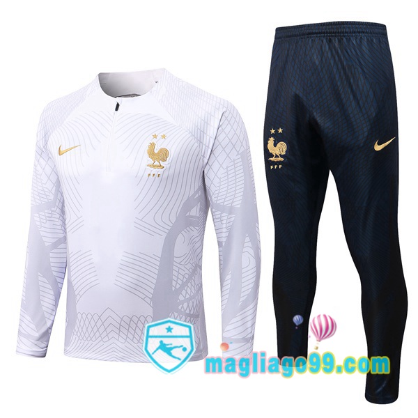 Magliago - Passione Maglie Thai Affidabili Basso Costo Online Shop | Tuta da Allenamento Francia Bianco 2022/2023