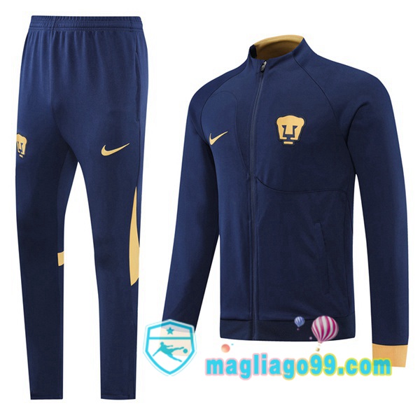Magliago - Passione Maglie Thai Affidabili Basso Costo Online Shop | Giacca Da Allenamento Pumas UNAM Blu Royal 2022/2023