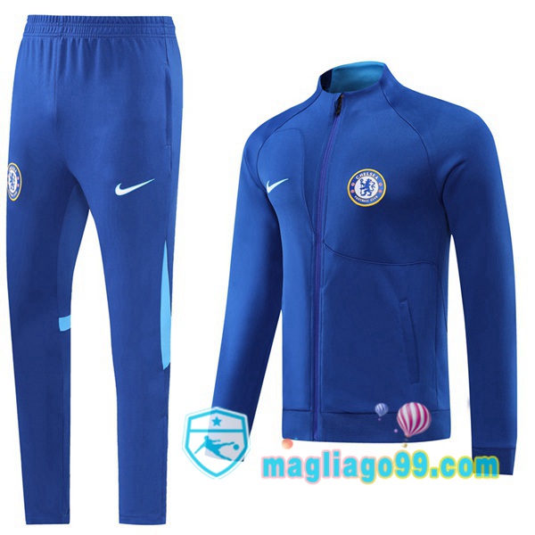 Magliago - Passione Maglie Thai Affidabili Basso Costo Online Shop | Giacca Da Allenamento FC Chelsea Blu 2022/2023
