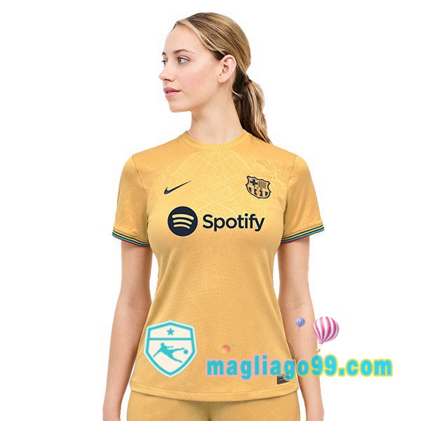 Magliago - Passione Maglie Thai Affidabili Basso Costo Online Shop | Maglia Calcio FC Barcellona Donna Seconda Giallo 2022/2023