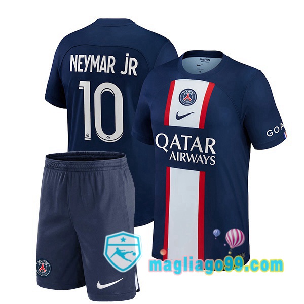 Magliago - Passione Maglie Thai Affidabili Basso Costo Online Shop | Maglia Calcio Paris PSG (Neymar Jr 10) Bambino Prima Blu Royal 2022/2023