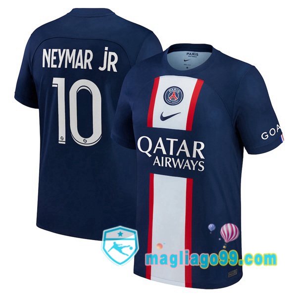 Magliago - Passione Maglie Thai Affidabili Basso Costo Online Shop | Maglia Calcio Paris PSG (Neymar Jr 10) Prima Blu Royal 2022/2023