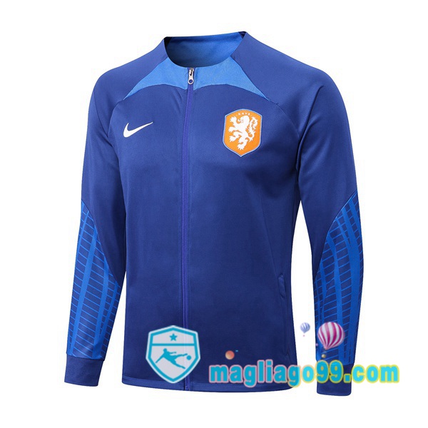 Magliago - Passione Maglie Thai Affidabili Basso Costo Online Shop | Giacca Calcio Paesi Bassi Blu 2022/2023