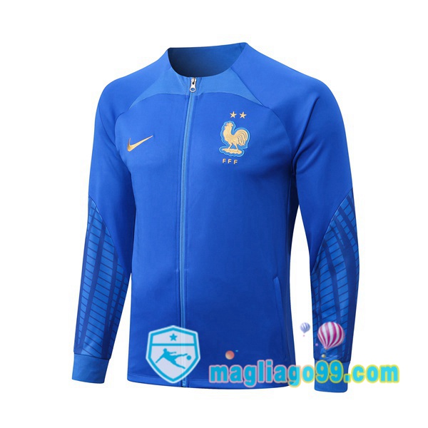 Magliago - Passione Maglie Thai Affidabili Basso Costo Online Shop | Giacca Calcio Francia Blu 2022/2023