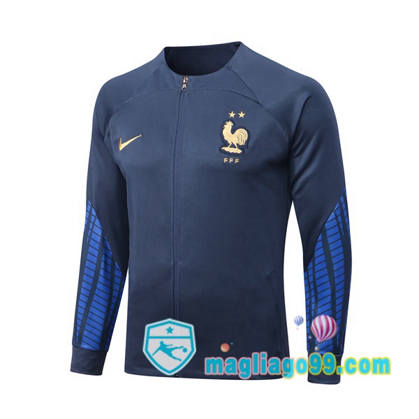 Magliago - Passione Maglie Thai Affidabili Basso Costo Online Shop | Giacca Calcio Francia Blu Royal 2022/2023