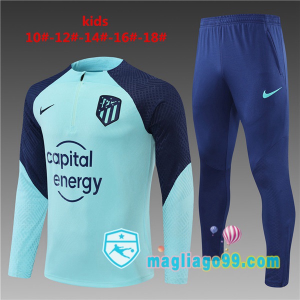 Magliago - Passione Maglie Thai Affidabili Basso Costo Online Shop | Tuta da Allenamento Atletico Madrid Bambino Blu 2022/2023