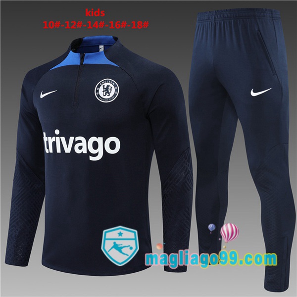 Magliago - Passione Maglie Thai Affidabili Basso Costo Online Shop | Tuta da Allenamento FC Chelsea Bambino Blu Royal 2022/2023