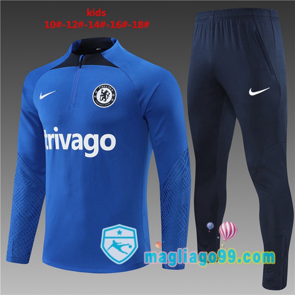 Magliago - Passione Maglie Thai Affidabili Basso Costo Online Shop | Tuta da Allenamento FC Chelsea Bambino Blu 2022/2023
